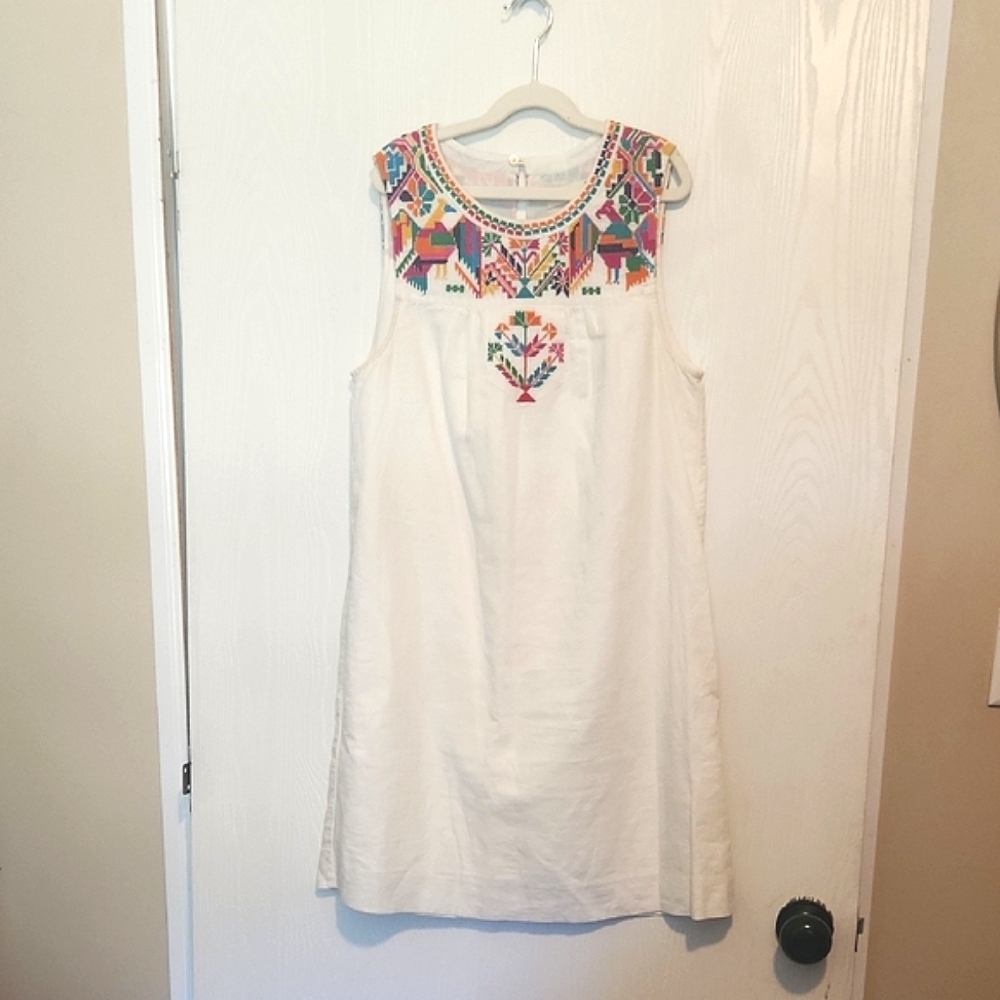 Madewell Embroidered Sleeveless Dress